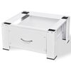 vidaXL Voetstuk voor wasmachine met lade wit