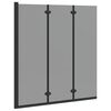 vidaXL Douche Omhulsel Zwart 130 x 138 cm ESG-glas en aluminium