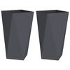 vidaXL Plantenbak 2 st Antraciet 40 x 40 x 75 cm Staal