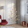 vidaXL Houten kerstboom Naturel 180 cm Massief grenenhout