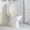 vidaXL Toiletbril soft-close ovaal lichtgrijs