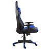 vidaXL Gamestoel draaibaar PVC blauw