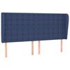 vidaXL Hoofdbord met randen 163x23x118/128 cm stof blauw