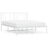 vidaXL Bedframe met hoofdbord metaal wit 120x190 cm