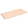 vidaXL Tafelblad natuurlijke rand 80x40x2 cm massief eikenhout