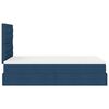 vidaXL Ottoman bed met matras 120x190 cm stof blauw