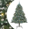 vidaXL Kunstkerstboom Groen 210 cm PVC en Plastic en Staal
