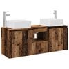 vidaXL Badkamerkastenset 3 st Oud hout 49,5 x 41 x 63 cm Bewerkt hout