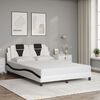 vidaXL Bedframe "Viana" zonder matras kunstleer zwart en wit 120x200 cm