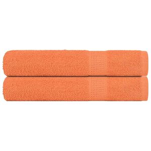vidaXL Saunahanddoeken FROGN 2 st 80x200 cm 360 g/m&sup2; oranje