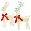 vidaXL 3D Kerst Rendier LOVIISA 2 st 80 LED's Warmwit