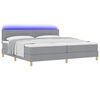 vidaXL Boxspring bed met matras Lichtgrijs 200 x 200 cm Stof