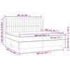 vidaXL Boxspring met matras stof donkerbruin 200x200 cm