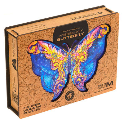 UNIDRAGON Puzzel Intergalaxy Butterfly 199 stukjes medium 32x23 cm