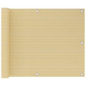 vidaXL Balkonscherm 75x300 cm HDPE beige