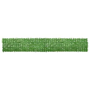 vidaXL Balkonscherm met groene bladeren 500x75 cm