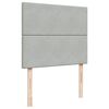 vidaXL Boxspring met matras fluweel lichtgrijs 120x190 cm