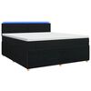 vidaXL Boxspringbed met matras met hoofdeinde Zwart 180 x 200 cm Stof