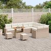 vidaXL Tuinbankenset 12 pcs Beige poly rattan