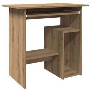vidaXL Bureau 80x45x74 cm bewerkt hout artisanaal eikenkleur