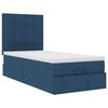 vidaXL Ottoman bed met matras en LED's 80x200cm stof blauw