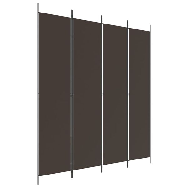 vidaXL Kamerscherm met 4 panelen 200x220 cm stof bruin