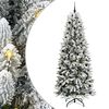 vidaXL Kunstkerstboom Wit 240 cm PVC en Plastic en Staal en PE