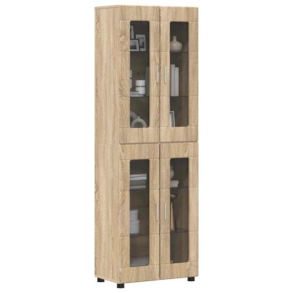 vidaXL Hoge kast met plank Sonoma Eiken 60 x 35 x 182 cm Bewerkt hout