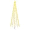 vidaXL LED Kerstboom 385 cm 2460 LED's Warmwit Staal Zwart