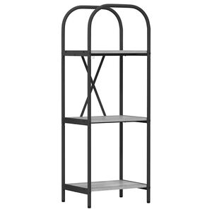 vidaXL Boekenkast 3-laags 40 x 30 x 109 cm Bewerkt hout Grijs Sonoma