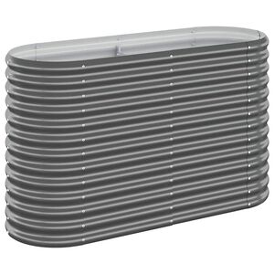 vidaXL Plantenbak 114x40x68 cm gegalvaniseerd staal antracietkleurig