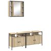 vidaXL Badkamermeubelset 3 st Bruin 80 x 30 x 60 cm Bewerkt hout