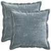 vidaXL Kussensloop 2 st HOUTEN Lichtblauw 30 x 30 cm Chenille Stof
