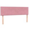 vidaXL Boxspring met matras en LED fluweel roze 160x210 cm