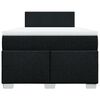vidaXL Boxspring met matras stof zwart 120x200 cm