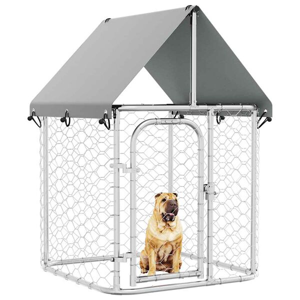 vidaXL Hondenkennel voor buiten met dak 100x100x150 cm