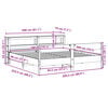 vidaXL Bedframe zonder matras massief grenenhout wit 200x200 cm