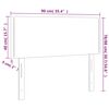 vidaXL Hoofdbord 90x5x78/88 cm fluweel zwart