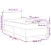 vidaXL LED Box Spring Bed Cr&egrave;me en Wit 100 x 200 cm Katoen Stof