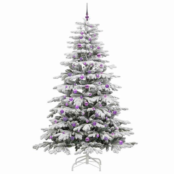 vidaXL Kunstmatige Inklapbare Kerstboom Wit 240 cm PE en PVC