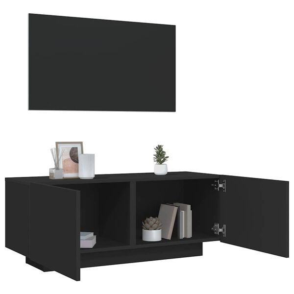 vidaXL Tv-meubel 100x35x40 cm bewerkt hout zwart