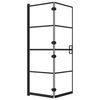 vidaXL Douchewand inklapbaar 100x140 cm ESG zwart