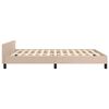 vidaXL Bedframe met hoofdbord kunstleer cappuccinokleurig 140x200 cm