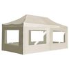 vidaXL Partytent inklapbaar met wanden 6x3 m aluminium cr&egrave;me