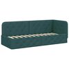 vidaXL Hoekbedframe met matras Donkergroen 80 x 200 cm Stof