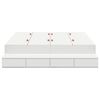 vidaXL Opbergbedframe met lade met opslag Wit 150 cm Bewerkt hout