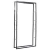 vidaXL Haardhoutrek 100x25x200 cm staal zwart