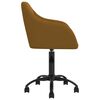 vidaXL Eetkamerstoel draaibaar fluweel bruin