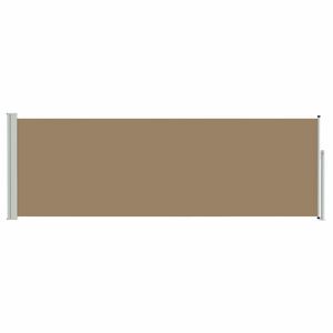 vidaXL Uittrekbaar Zijscherm 500 x 100 cm Polyester Rechthoekig Taupe
