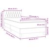 vidaXL Boxspring met matras fluweel lichtgrijs 80x210 cm